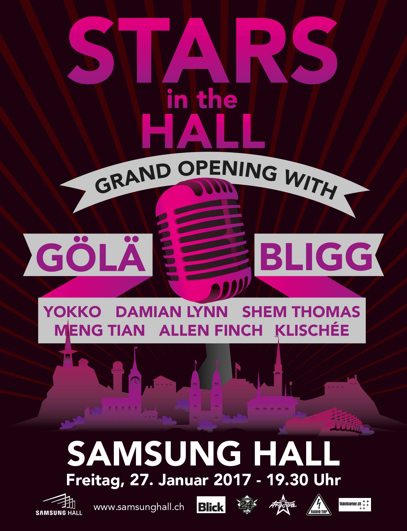 Flyer Stas in der Samsung Hall